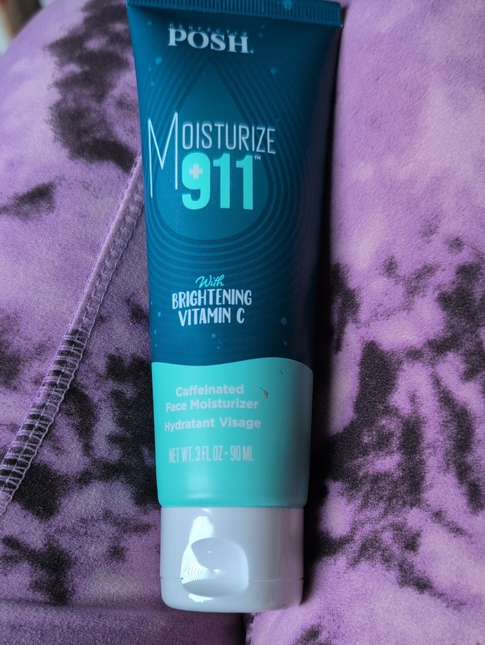 Posh Moisturize 911 Caffeinated Face Moisturizer - Teal and White
